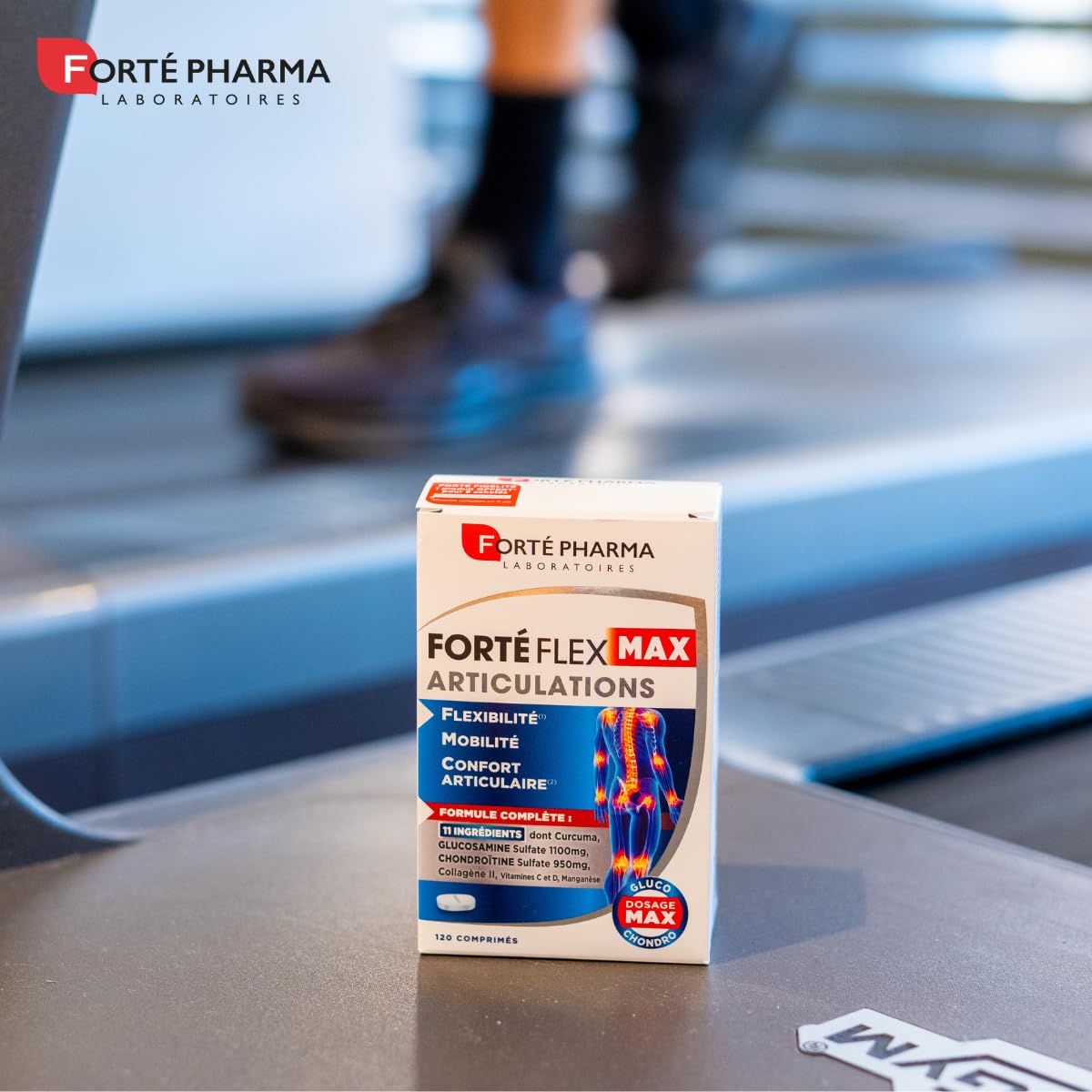 Forté Pharma - Forté Flex Max Articulations - Complement alimentaire articulations - Collagene hydrolysé, Curcuma, Glucosamine - Confort Articulaire, Mobilité, Souplesse - 120 comprimés, 1-3 mois
