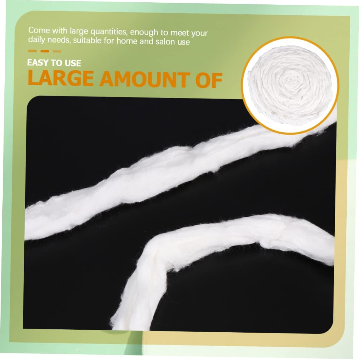 LIFKOME 2-Pack Cosmetic Cotton Ball Sliver for Perms Salon Cotton Roll Makeup Art Skin Care