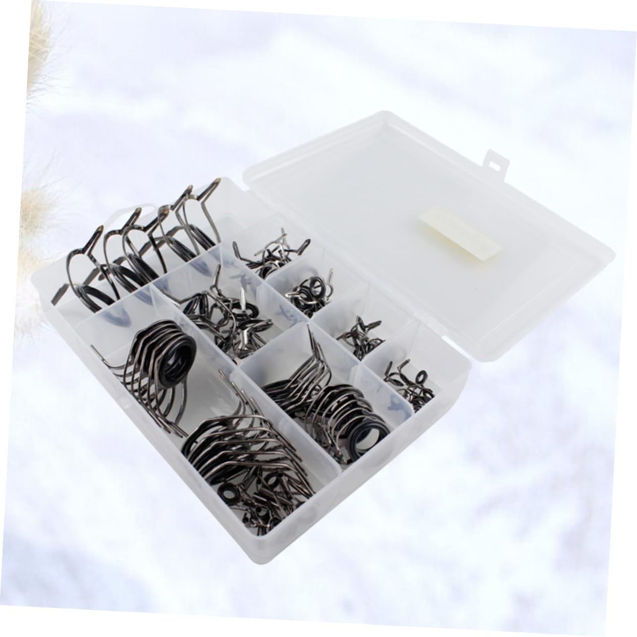 CLISPEED 85PCS Fishing Rod Repair Kit, Casting, Black Stainless Steel & Ceramic Rod Rings, Universal Size for Guides - Image 2