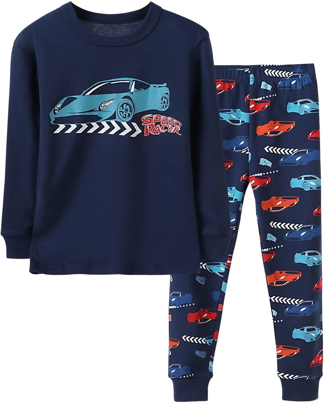 Toddler Boys 2 Piece Outfits Set Long Sleeve Crewneck Shirt and Pants Soft Cotton Cute Casual Clothes Size 1-6 Years