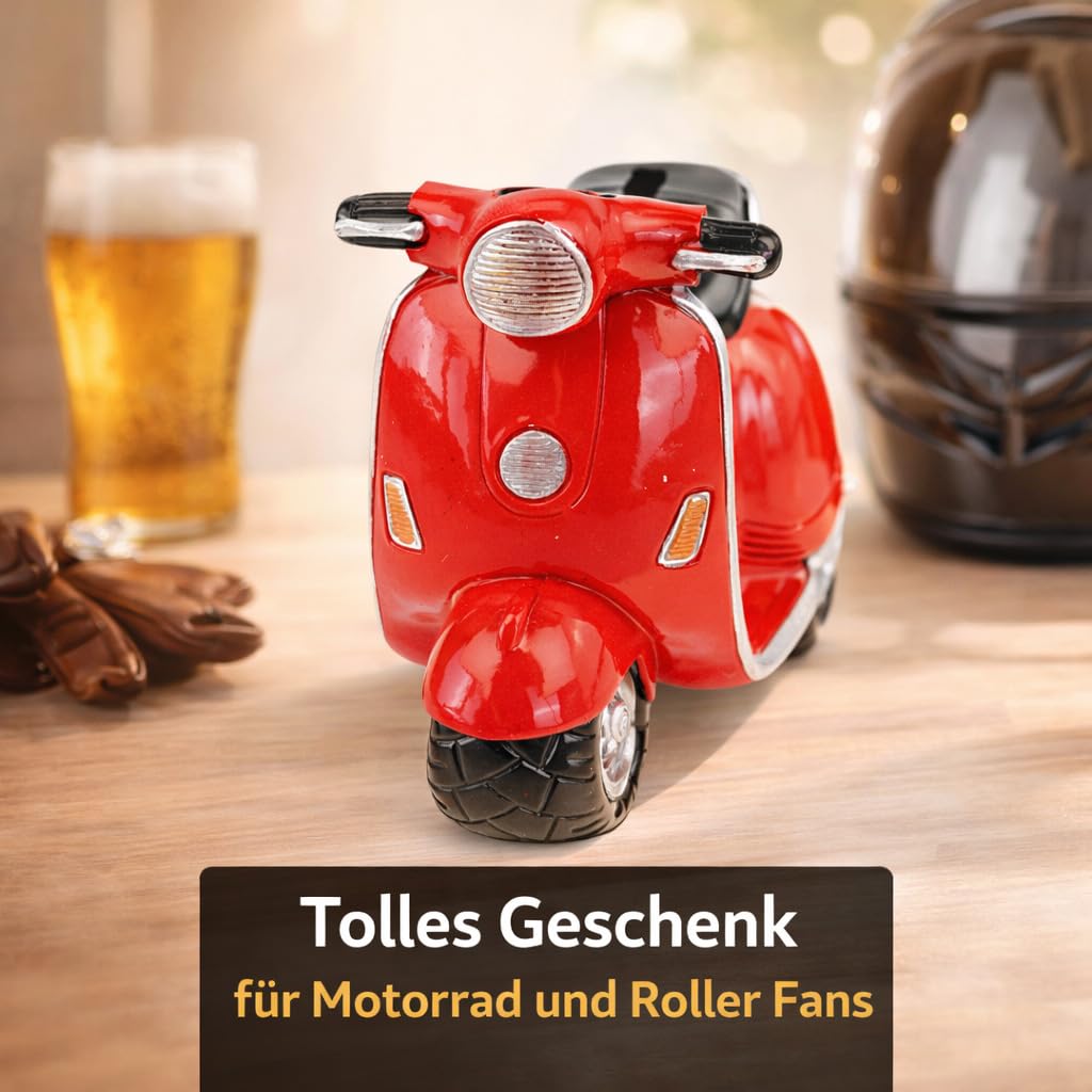 Udo Schmidt 89167 Salvadanaio a forma di scooter, motocicletta, 10 cm
