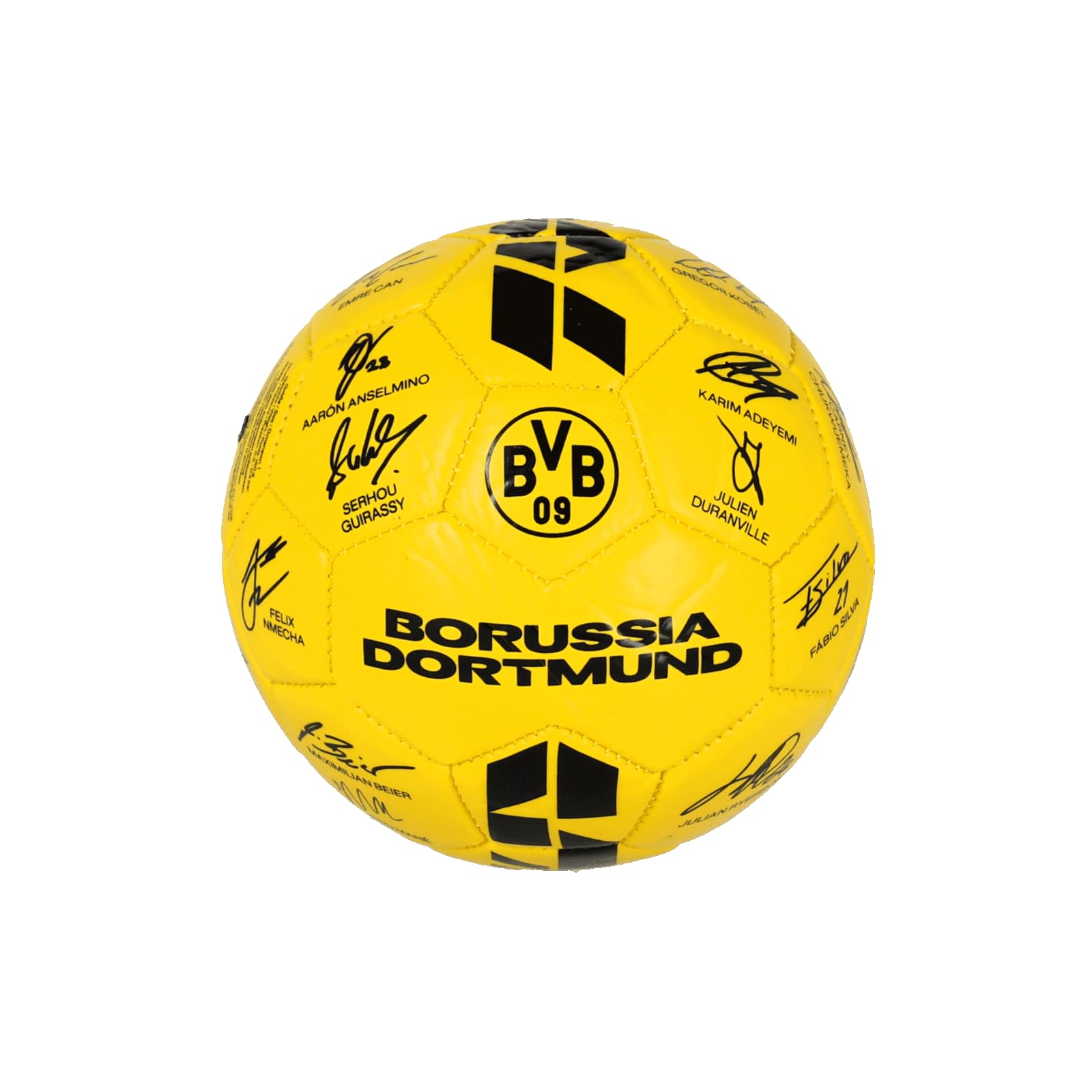 Dortmund Borussia BVB Unterschriftenball 2025/26, signiert, gelb, Größe 1