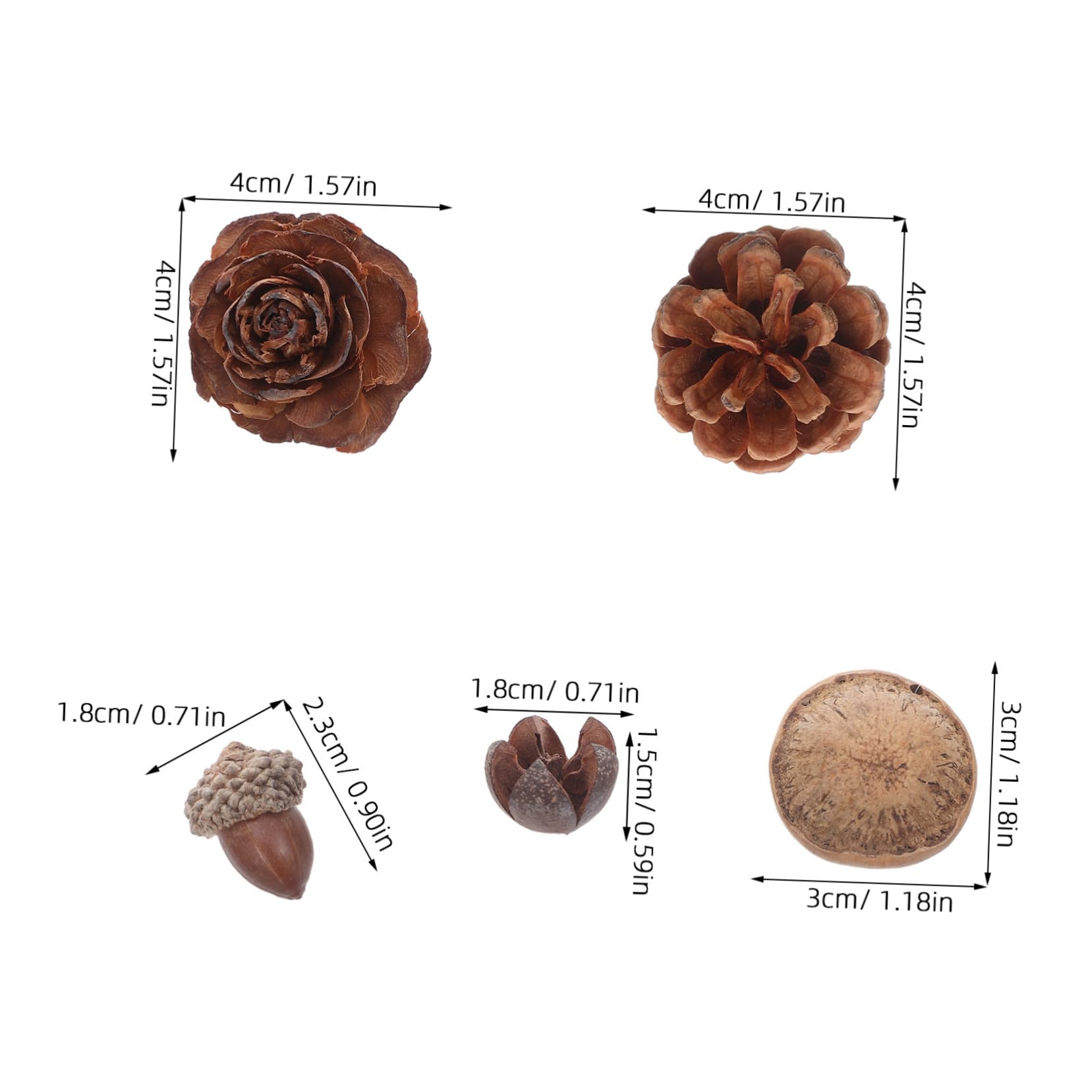 TOYANDONA Piñas Decorativas Naturales Mini para Manualidades Piñas Pequeñas de Otoño Decoraciones para Guirnaldas de Invierno Suministros de DIY para Fiestas