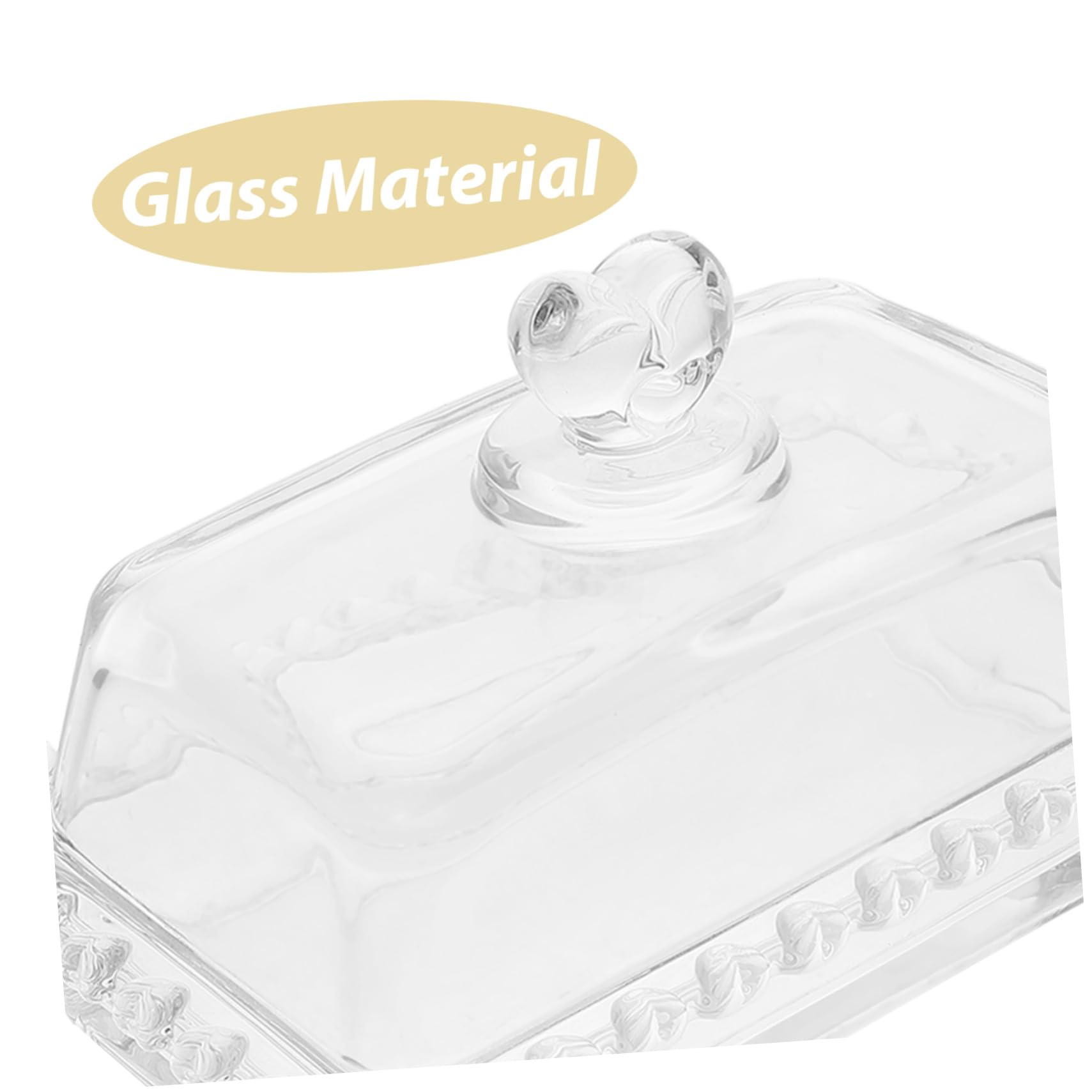 GALPADA Beurrier En Verre Transparent Avec Couvercle Plat à Beurre Verre Réutilisable Usage Domestique Préservation Des Aliments