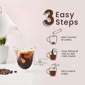 Bevzilla 60 Flavoured Coffee Sachets With Frother (60X2 Gram) | 15 Pouch Each Flavour | Hazelnut, Vanilla, Classic & Butterscotch | Cafe Coffee Kit