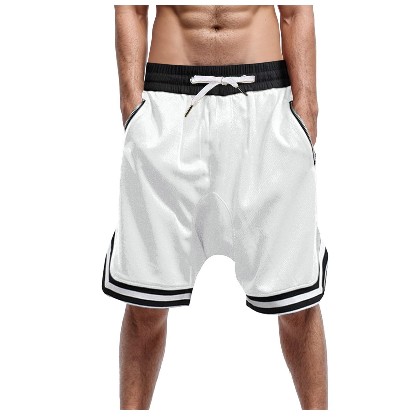 Pantaloncini Uomo In Lino E Viscosa - Estivi Leggeri Con Coulisse E Tasche - Sportivi E Casual - Foto 12