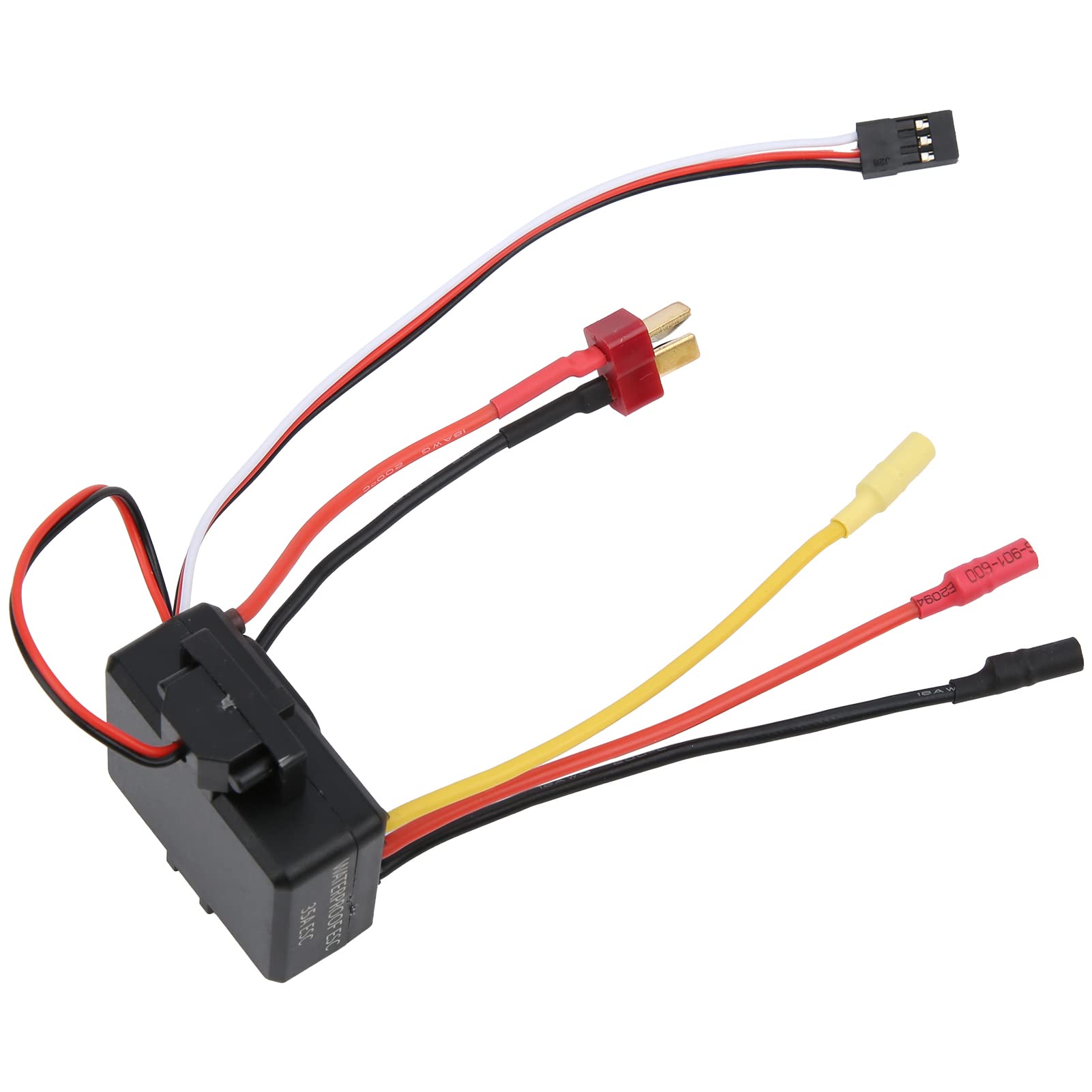 equlup Contrôleur de Vitesse électronique ESC pour Voiture ou Bateau radiocommandé Moteur à balais régulateur de Tension Haute Tension 7,2-16 V, Double Voie 320A pour 1/8 1/10 RC Voitures Bateaux