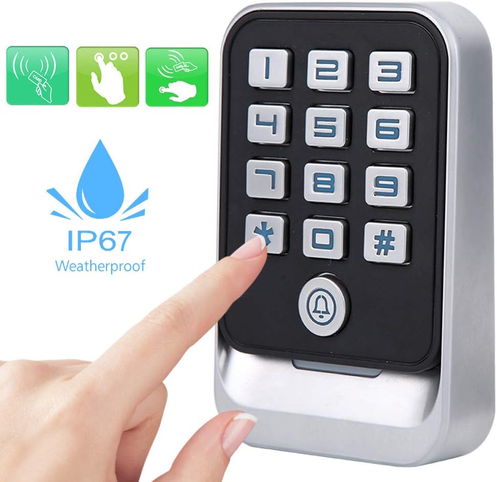 125KHz Access Controller with Backlit Keyboard, Wiegand26/34, IP67, External Card Reader, 5000 User Capacity, 3 Ways to Open