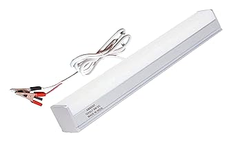 ambert 12 Volt 6 Watt Led Tube Light with Wire or Battery Clip for Battery Solar (White)