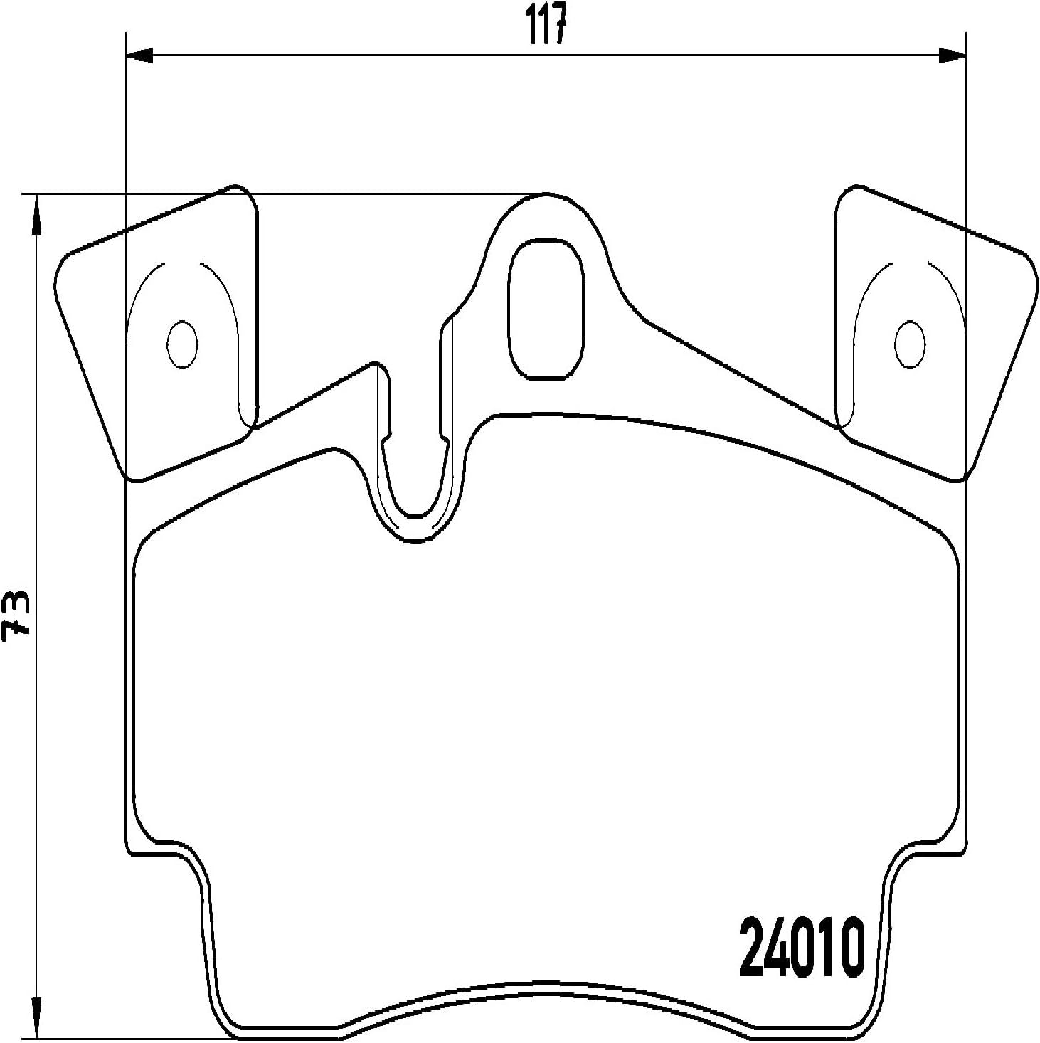 Brembo P85088 Low-Met Rear Disc Brake Pad Set AUDI/PORSCHE OE# 95535293950