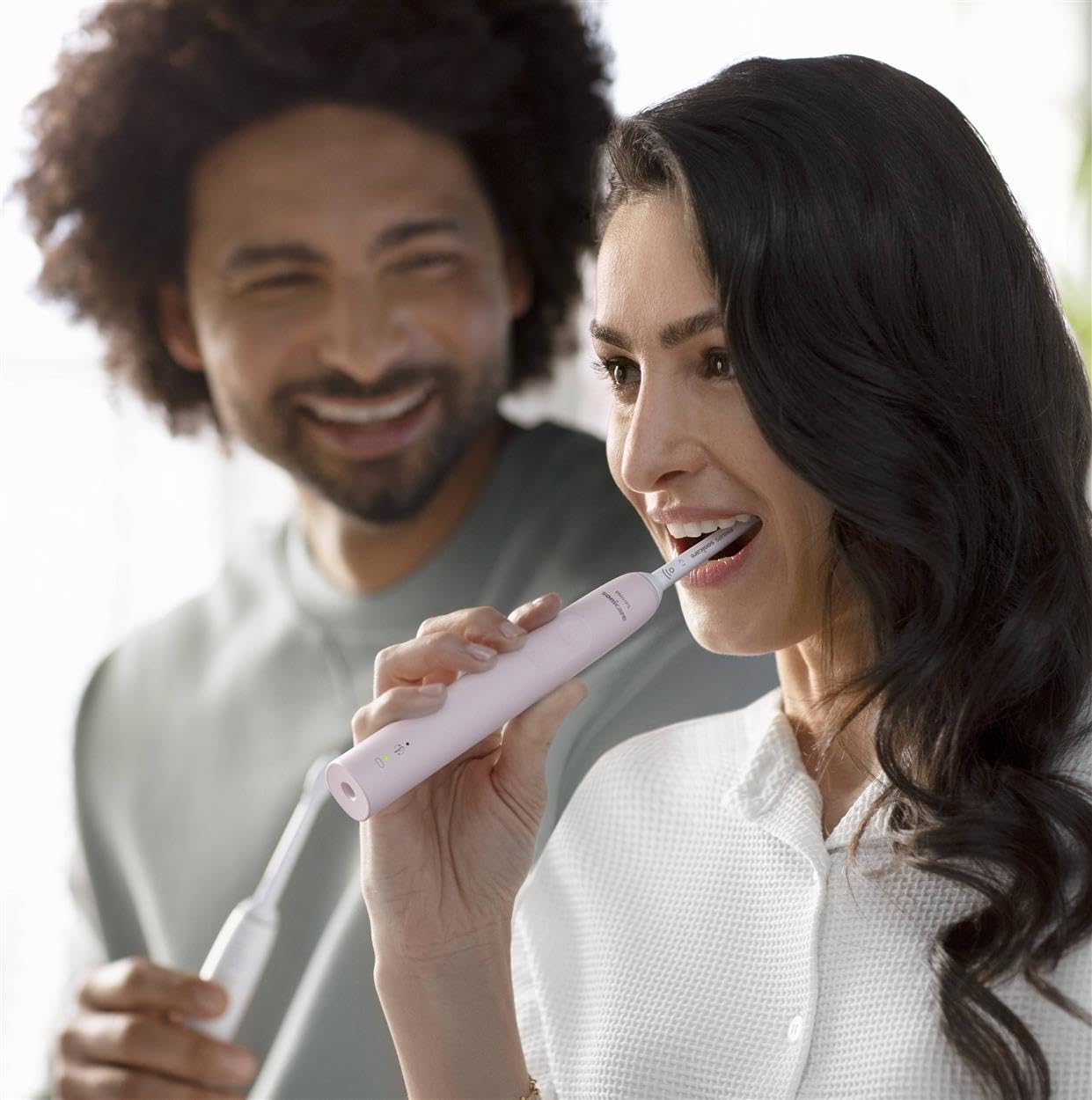 Philips Sonicare 3100 elektrische Zahnbürste, Schallzahnbürste, Andruckkontrolle und Timer, Rosa, Modell HX3671/11