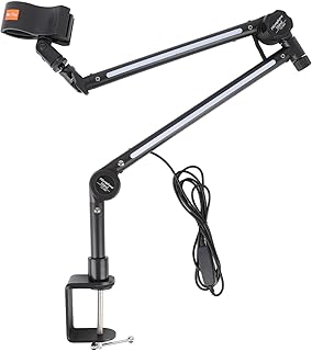 Cryfokt Bom Kolu Mikrofonu Standı, RGB Masa Mikrofon Stand Stand Akışı Için 1 Kg Yük yatağı