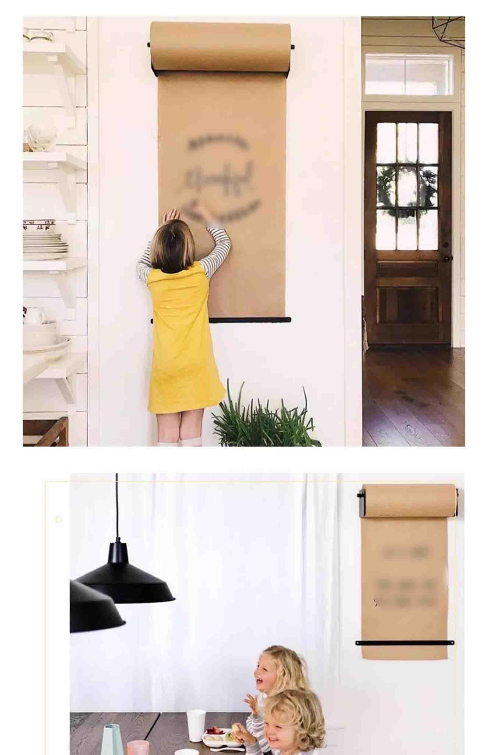 Uchwyt ścienny na rolkę papieru z drążkiem tnącym do użytku biurowego i domowego, do projektów rzemieślniczych i wygodnego dozowania