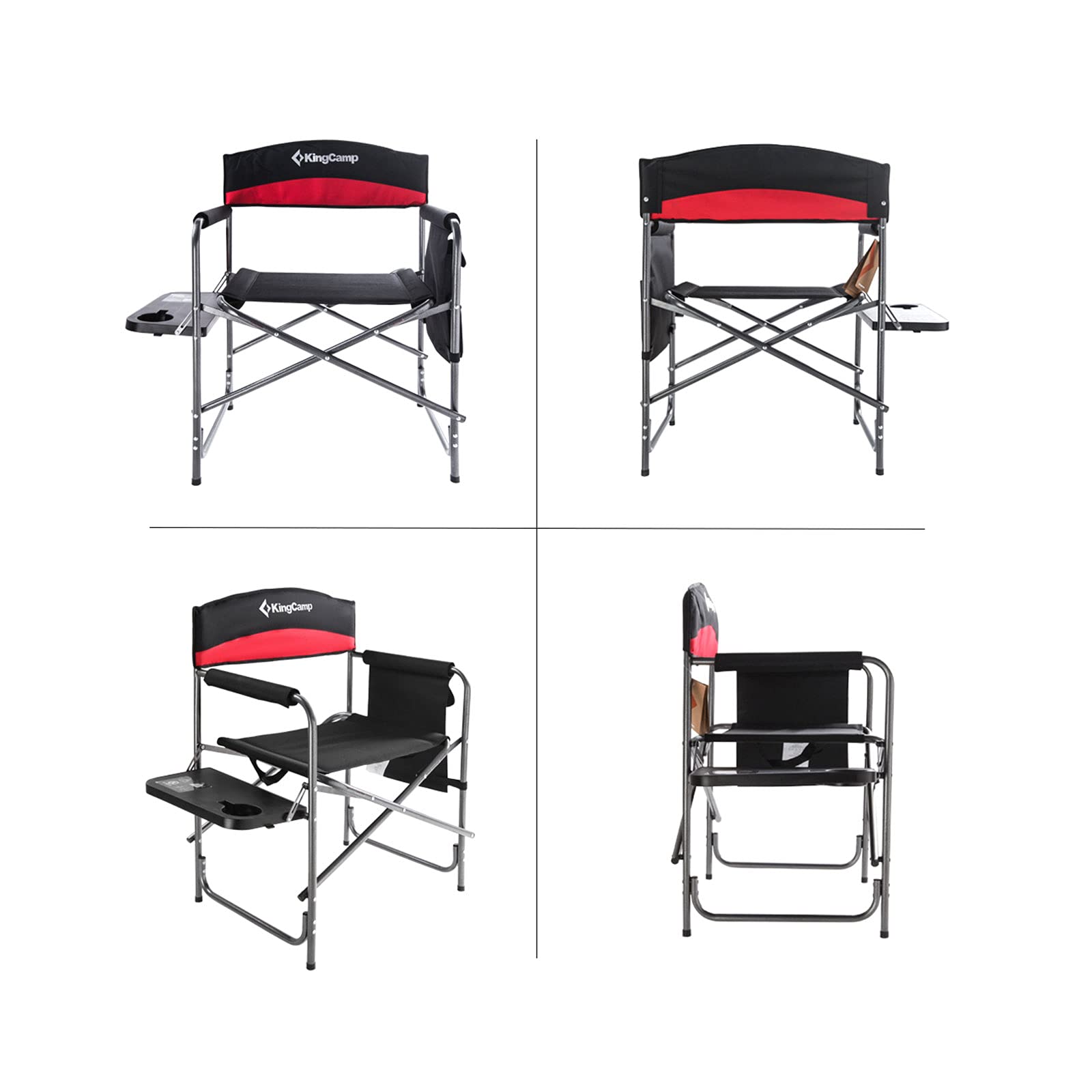 KingCamp Regie Stuhl XL Director Camping Falt Klapp Sessel Armlehne Tisch 180 kg Küche, Haushalt & Wohnen