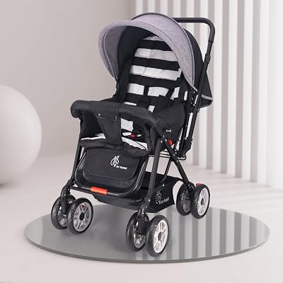 R for Rabbit Lollipop Lite Baby Stroller for 0 to 3 Years with 5 Point Safety Harness | Reversible Handlebar | Cushioned