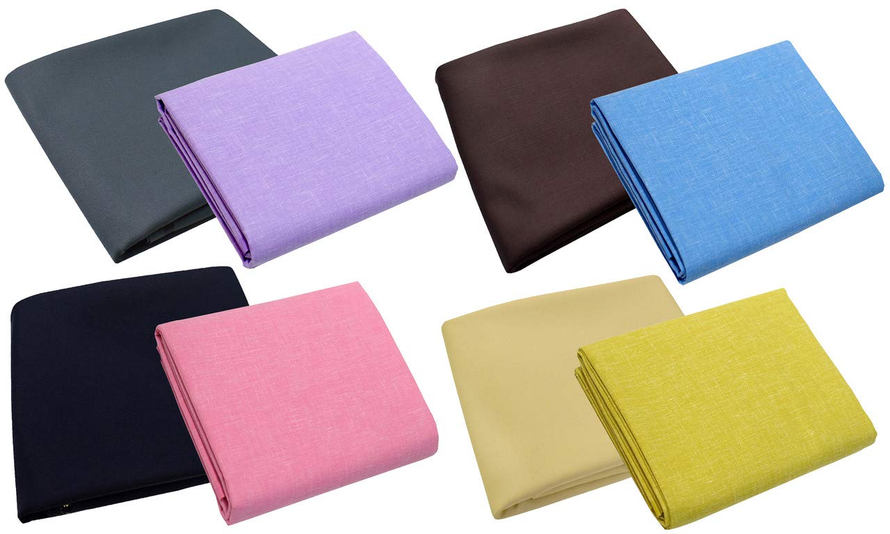 Men's Poly Cotton Unstitched Shirt & Trouser Fabric Combo Set (Multi Color; Free Size)-image-40