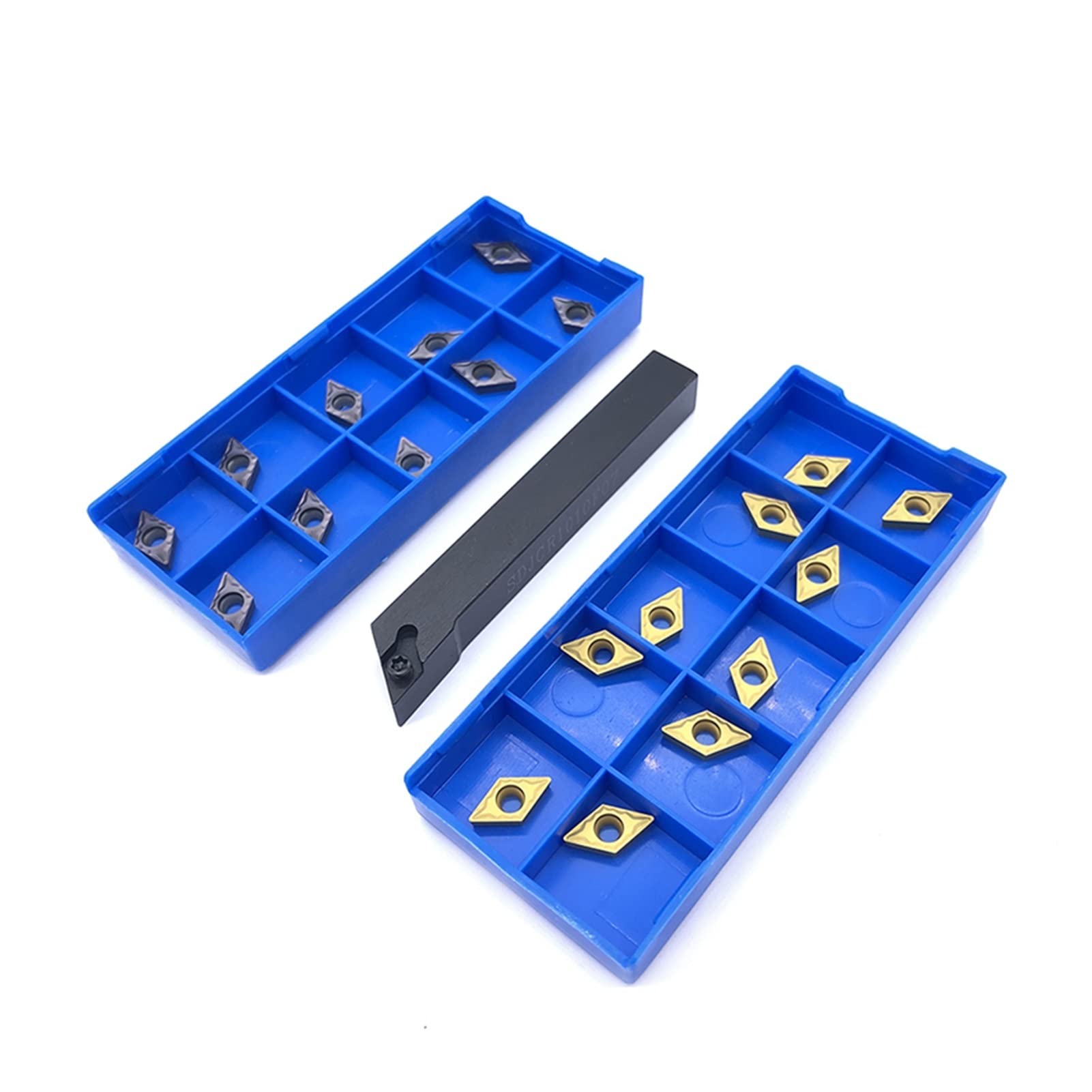 1 porte-outil de tournage interne SDJCR1010H07 SDJCR1212H07 SDJCR1616H07 + 10 inserts en carbure de tungstène DCMT070204 HMP NC3020 PC9030 (angle : SDJCR1010H07 Largeur d'insertion (mm) : sans insert)