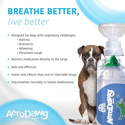 Miniatura 2 de Espaciador inhalador de cámara de aerosol canino original para perros pequeños y cachorros con indicador exclusivo Flow-VU*