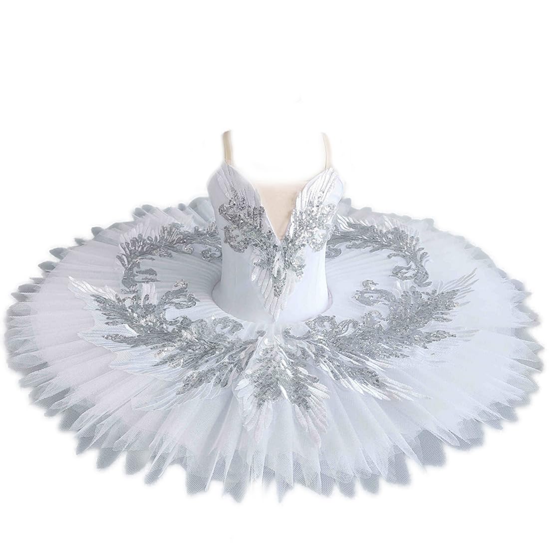 Vestido de Ballet con Tutú Y Lentejuelas para Niña Falda de Leotardo Y Tutú para Fiesta Ropa de Competición Y Práctica de Baile (A4098)