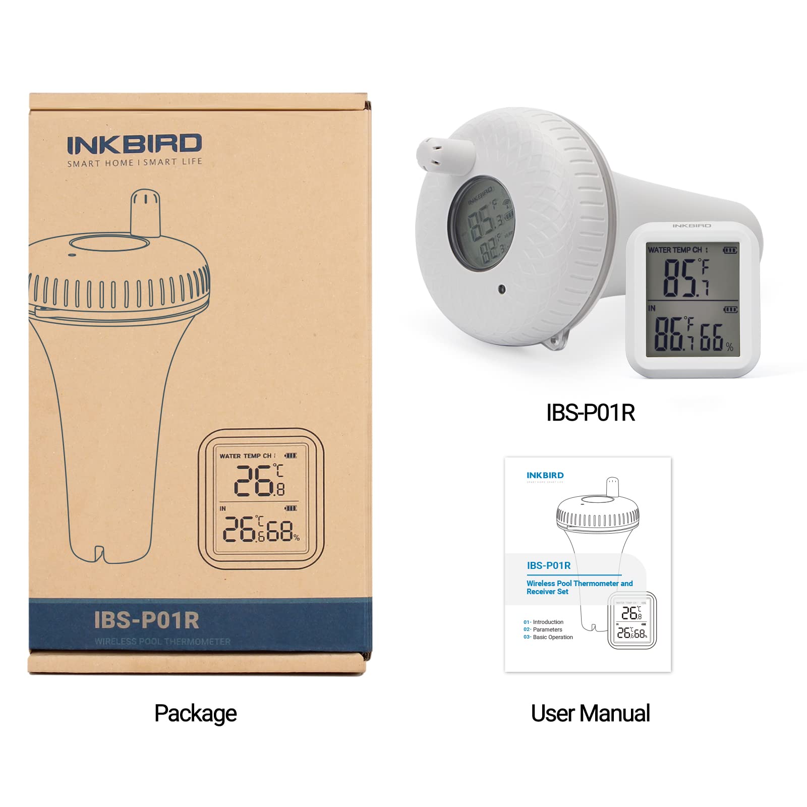 Buy Inkbird IBSP01R Wireless Pool Thermometer Floating Easy Read
