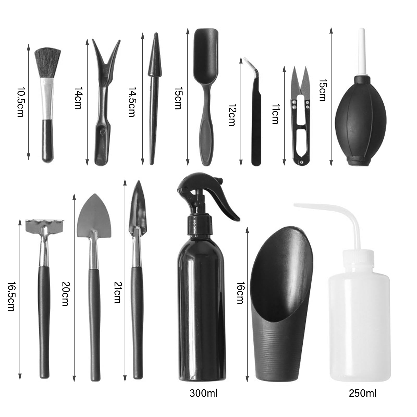 Kit 13 Pièces Mini Outils De Jardinage Pour Bonsaï & Plantes - Avec Sac De Rangement Et Tapis De Sol