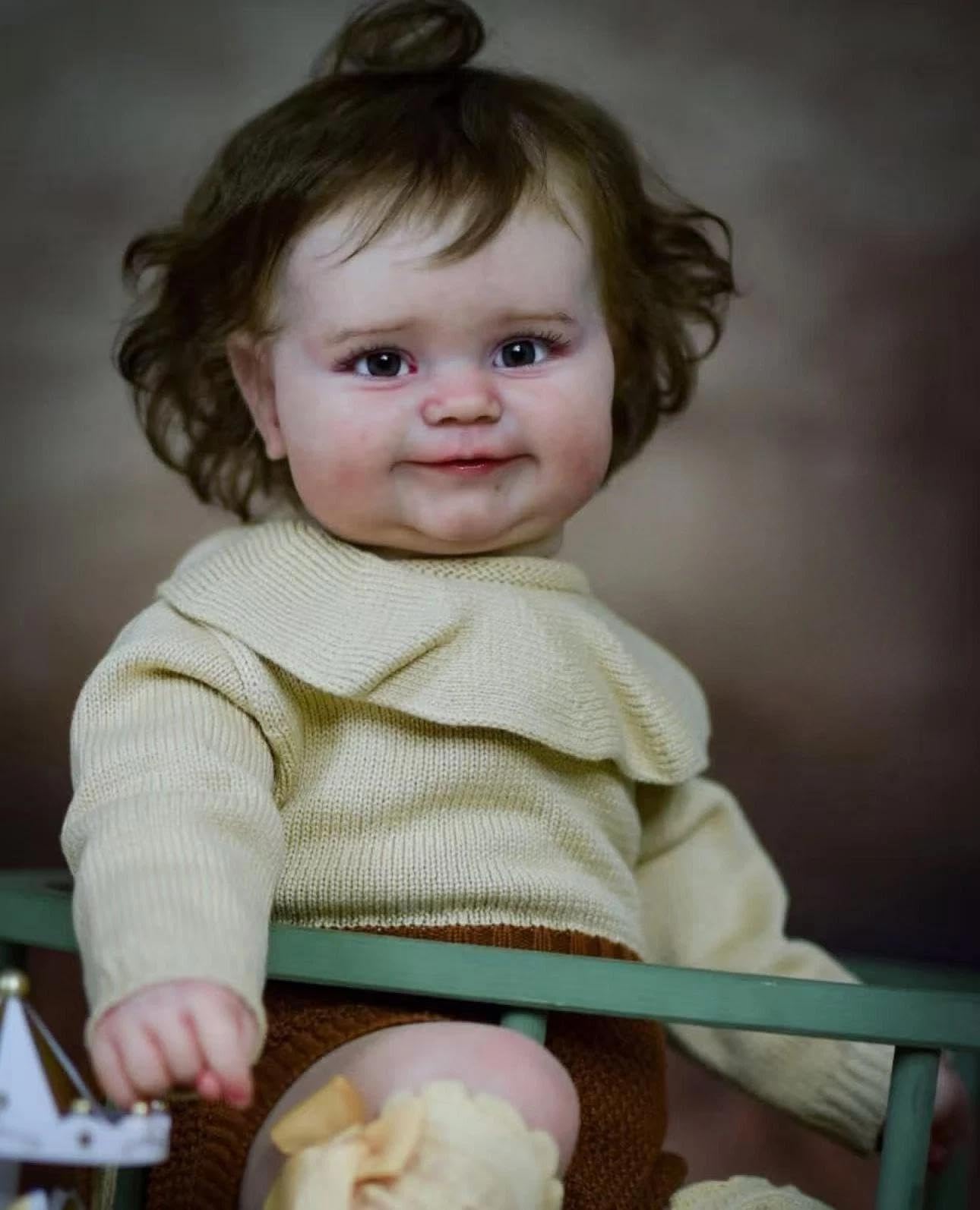 RXDOLL Prawdziwe lalki dla niemowląt, silikonowe, na całe ciało, winylowe, 50 cm, słodki uśmiech, Reborn Baby Dolls Girl Realistyczne lalki dla noworodków, realistyczne lalki Reborn z akcesoriami do