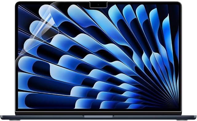 Arisase Przezroczysta osłona ekranu HD do najnowszego MacBooka Air 2023 15,3 cala z chipem M2 (model: A2941), odporna na odciski palców i zarysowania, twardość 5H, akcesoria ochronne do laptopa