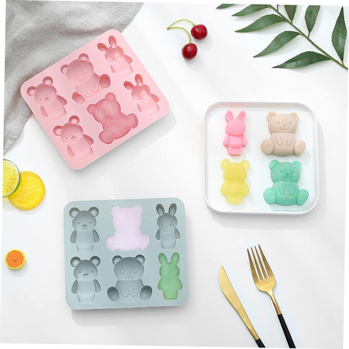 UPKOCH 3er-set Süße Bären-kuchenform Silikon-schokoladenformen Backform-set Sicher Für Jungen Und Mädchen Ideal Für Partys Und Als 2 Stück X 3
