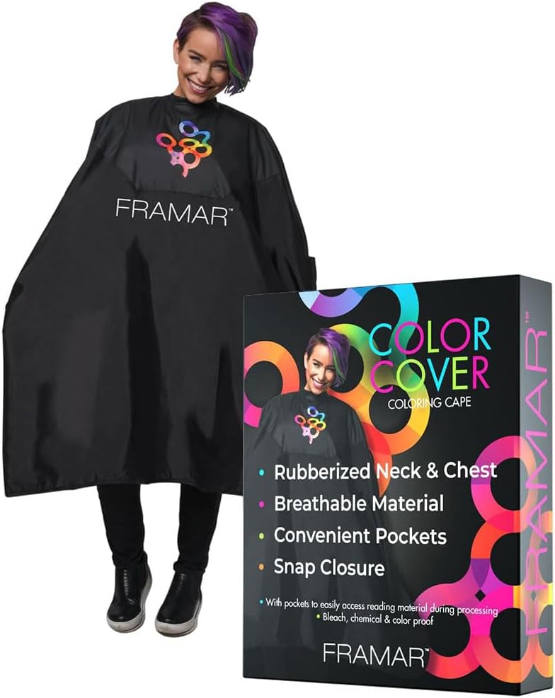 Premium Black Hairdresser Cape with Sleeves – Barber Cape for Hair Salon & Cutting, Cutting Cape, Dressing Gowns.