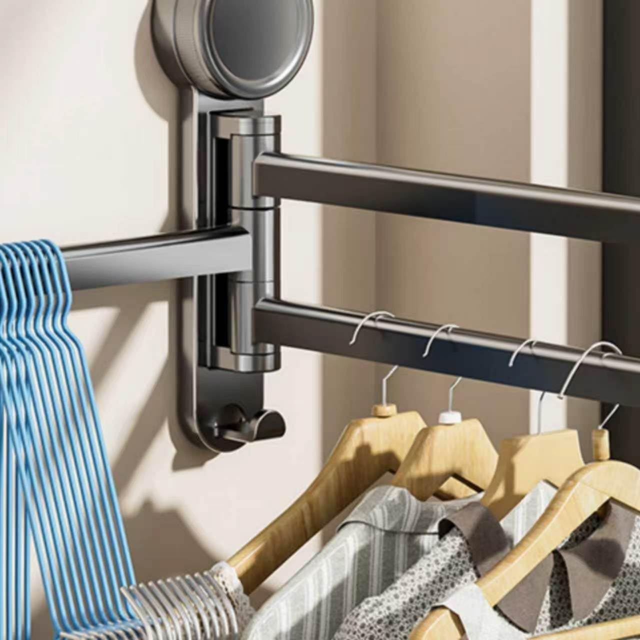 Suction Cup Swivel Towel Rack, Punch-Free Mounted Drying Holder