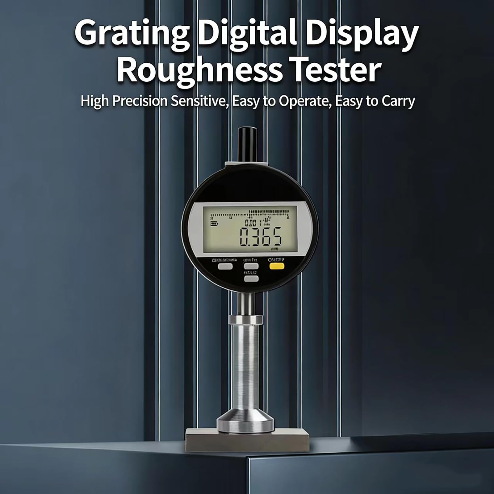 COYEUX 0–6,5 Mm Digitales Oberflächenrauheitsmessgerät, Mit LCD-Display, Messgenauigkeit ± 0,003 Mm, Metrisch Und Zoll Umwandelbar, Zum Sandstrahlen, Drucken