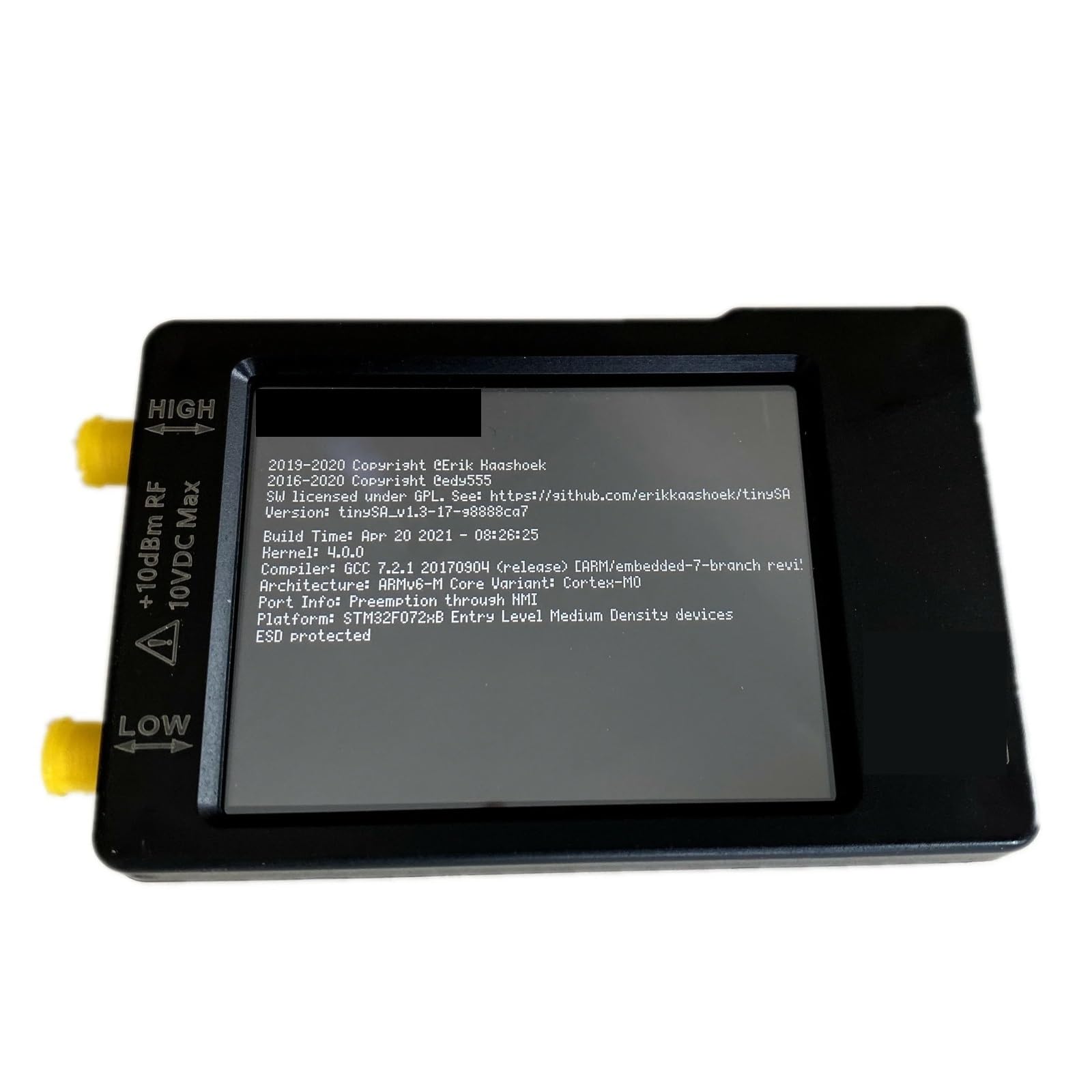Analizador de espectro portátil tamaño pequeño con pantalla 2,8" y batería,Medidas de precisión
