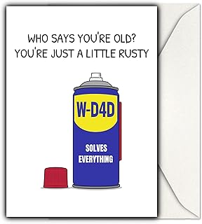 Funny Happy Birthday Card for Dad – From Son, Daughter, Kids, Children, All of Us - Great Happy Bday Gift for Father, Papa, Step Dad, Daddy, Padre | 30th 40th 50th 60th 70th 80th