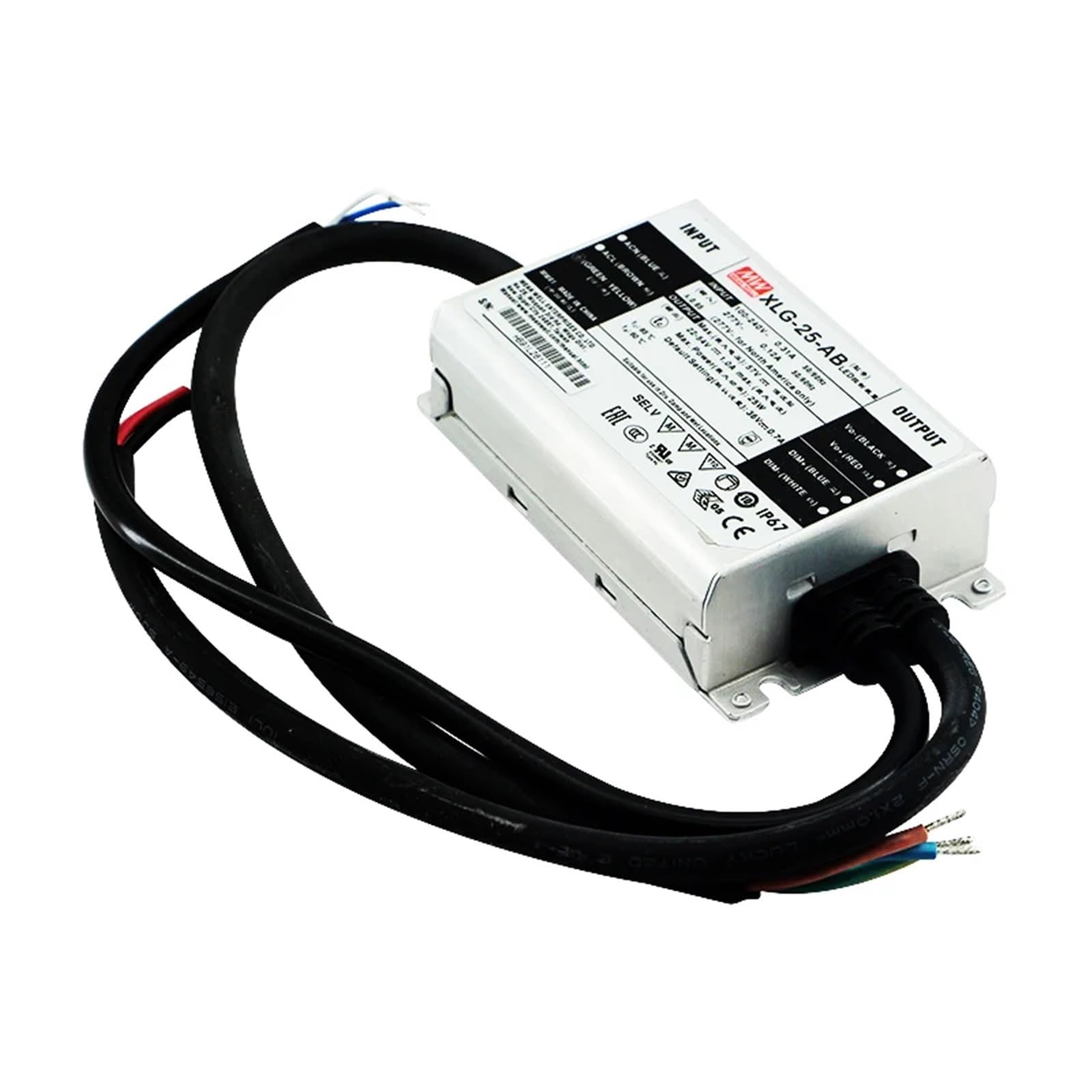 FCARUMIQP XLG-25-AB IP67/with PFC 3 in 1 Dimming 700mA/22-54V/25W Constant Power LED Driver