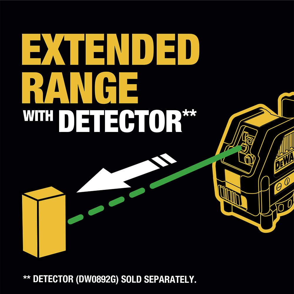 DEWALT 12V MAX Laser Level, Cross Line Laser, Green (DW088LG) — Amazon image 6
