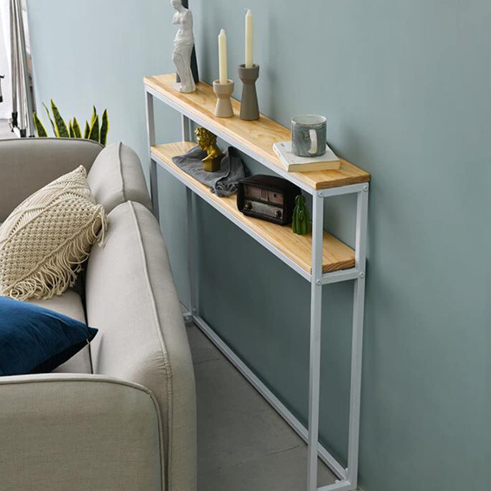 Tavolo Consolle Con Cassetto - 3 Ripiani, Stile Industriale, Per Ingresso O Soggiorno - Foto 8