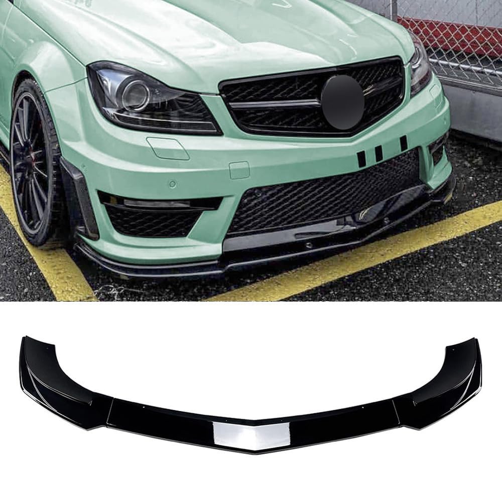 Lip Parachoques Delantero,para Mercedes Benz C-Klasse W204 S204 AMG Line 2011 2012 2013 2014,Coche Parachoques Delantero Labio Divisor Difusor Trim Kit lip Spoiler Delantero Frontal
