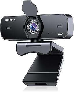 NEWORK 4K Webcam for PC with Sony Sensor, Auto Focus & Privacy Cover, Ultra HD 4K Streaming Camera, 2 Noise-Cancelling Mic... Price In India