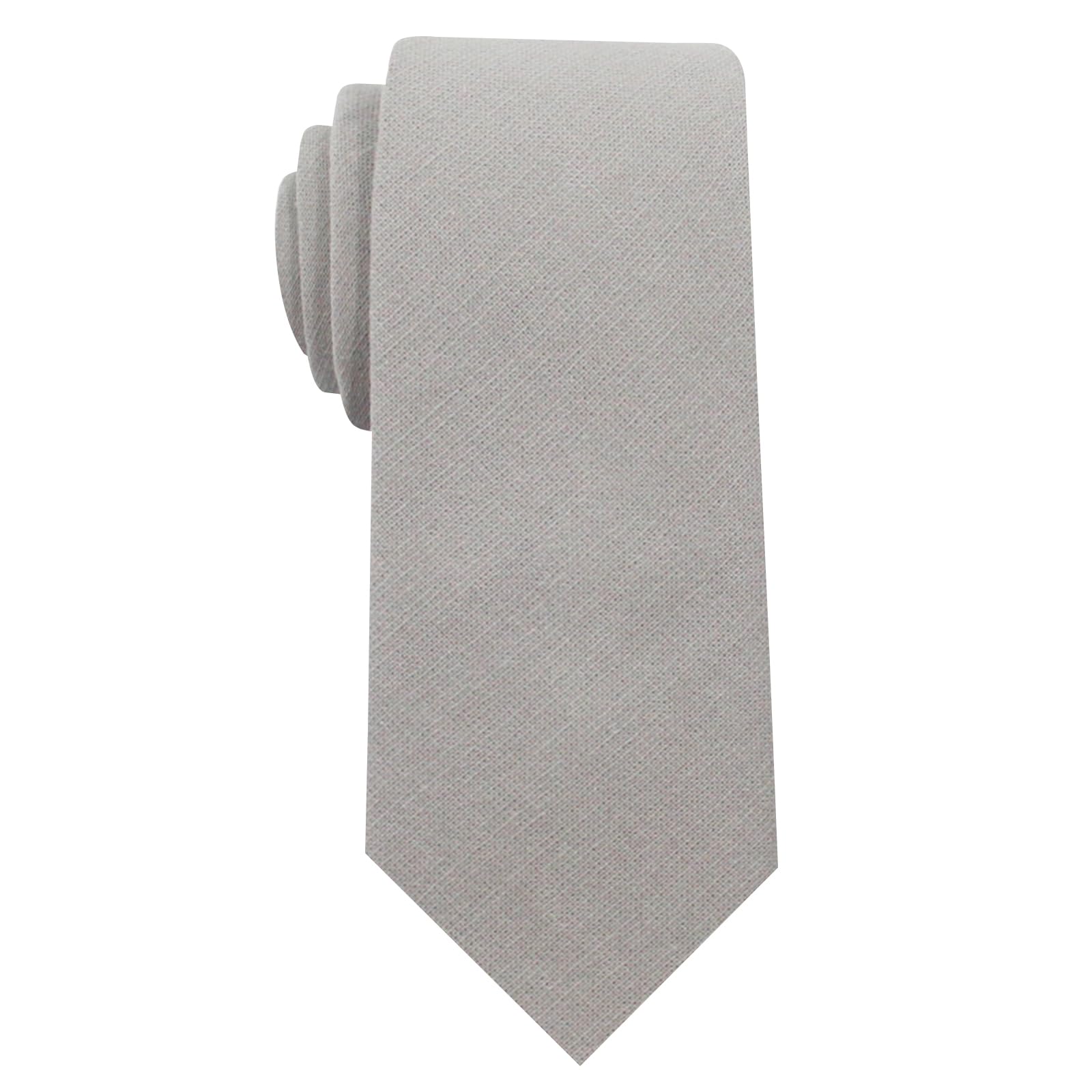 Mantieqingway Mens Skinny Ties,2.56" Cotton Neckties Striped Plaid Ties for Groom Groomsmen Wedding Party Christmas