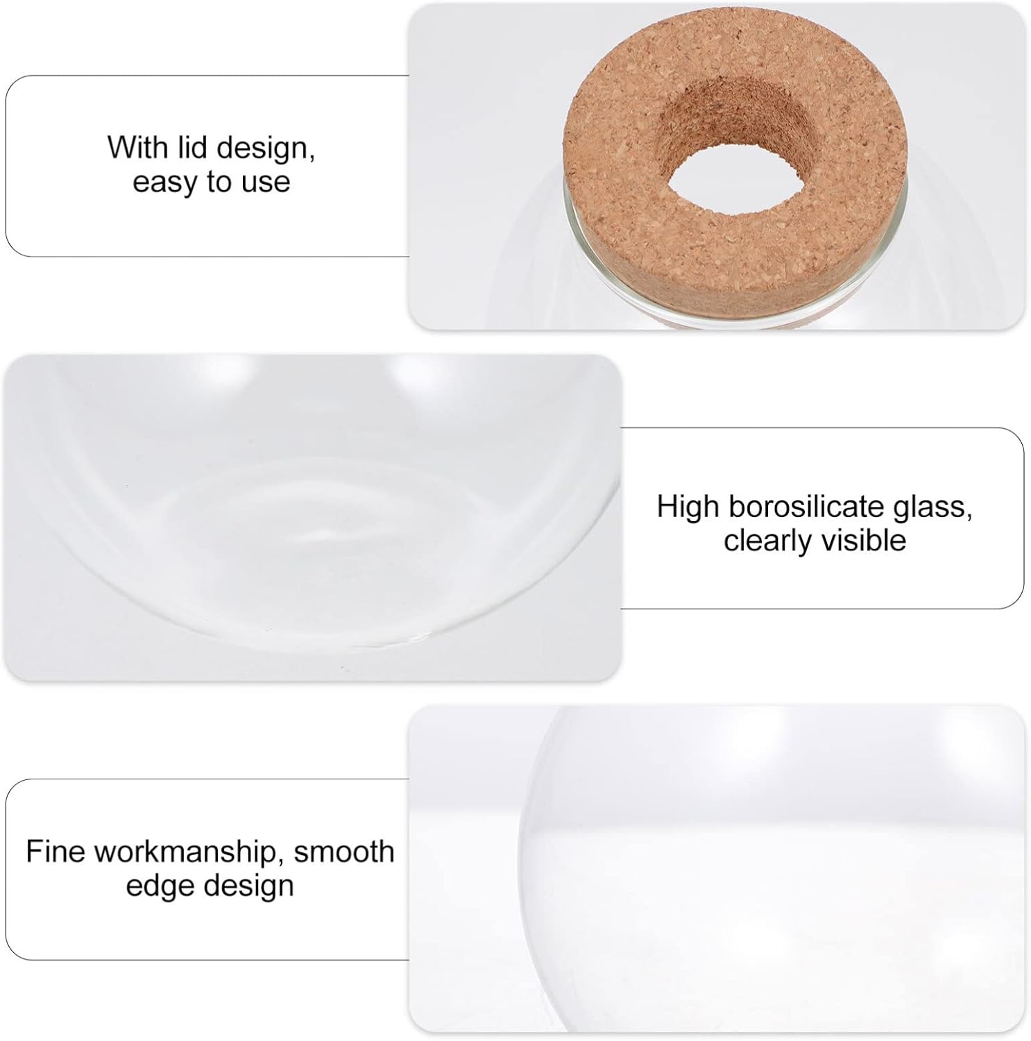 Mipcase Glass Plant Terrarium Air Plant Planter Globe Miniature Micro Landscape Pot Propagation Station for Hydroponic Aquatic Plant