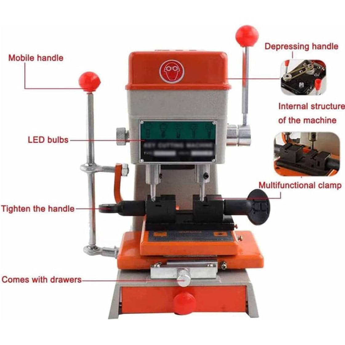 Máquina Cortadora De Llaves Vertical, Máquina Duplicadora De Llaves, Máquina Copiadora De Llaves Automática Para Hacer Llaves, Para Llaves De Cerraduras De Puertas Y Coches