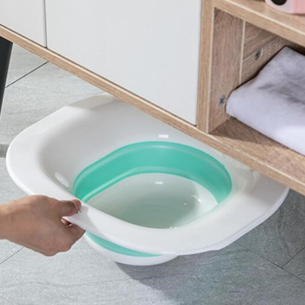 Tragbares Bidet für Schwangere & Erwachsene, platzsparendes Design, Anti-Überlauf-Funktion, ideal für Standard-Toiletten, Hygienelösung für Intimpflege