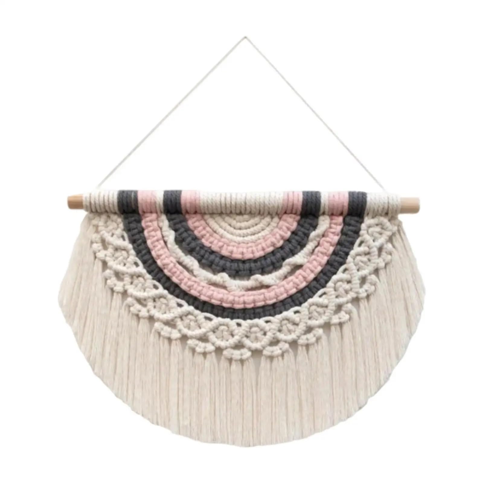 Tapestry Tapestry Wall Decor Macrame Party Gift Fringe Dorm Home(C)