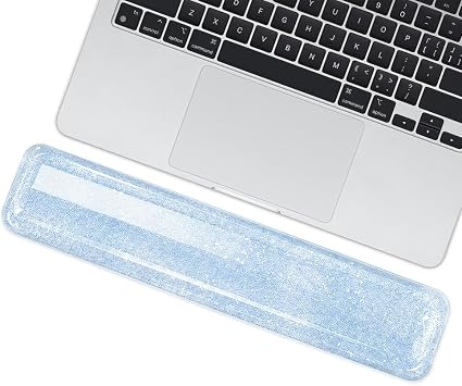 Wrist Rest Pad Comfortable Cool Silicone Cushion Typing Hand Pain Relief Support Keyboard Pad with Gel-Filled for MacBook Magic Keyboard Other Keyboards Office & Home Bright Blue