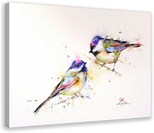 Miniatura 31 de Póster artístico de Dean Crouser 8 impresiones artísticas de colibrí, acuarela sobre lienzo, póster de decoración de pared, pinturas para sala