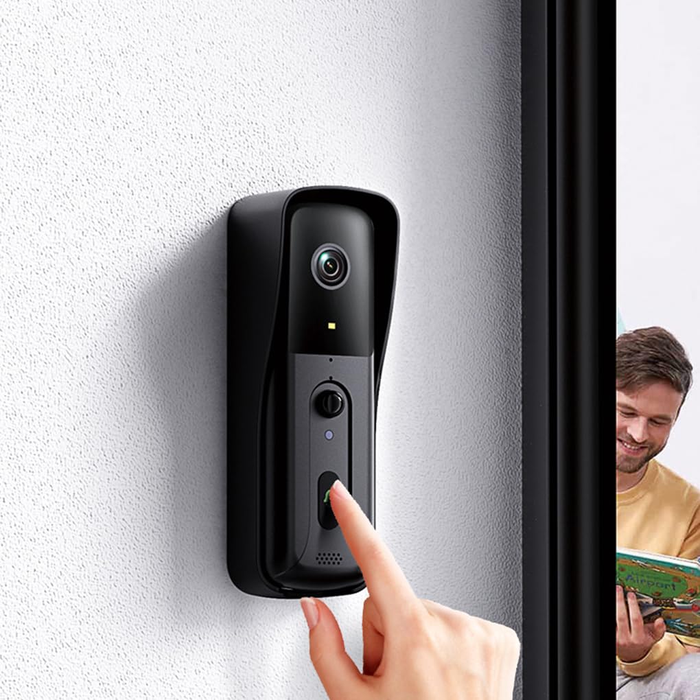 Timbre de Seguridad para el hogar con cámara de vídeo infrarrojo | nocturno, ABS, 2k píxeles, definición, respuesta con un clic