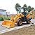 Robust Mini Backhoe Loader with Powerful Front End Loader and Hydraulic Backhoe, Compact Wheel Digger for Landscaping Projects, Farm Tractor Operations, Trenching