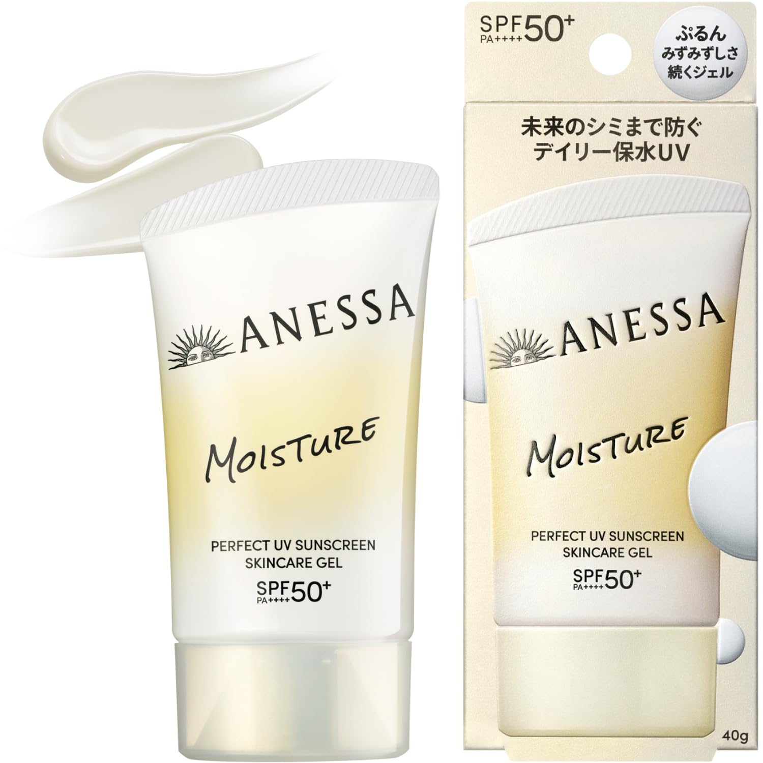 アネッサ(ANESSA) パーフェクトUV スキンケアジェル NB 40g SPF50+・PA++++ | 日焼け止め ・ UV | ジェルタイプ | ホワイトフローラルの香り | 紫外線カット(顔用) 乾燥小ジワ UV耐水性★★ 長時間保湿