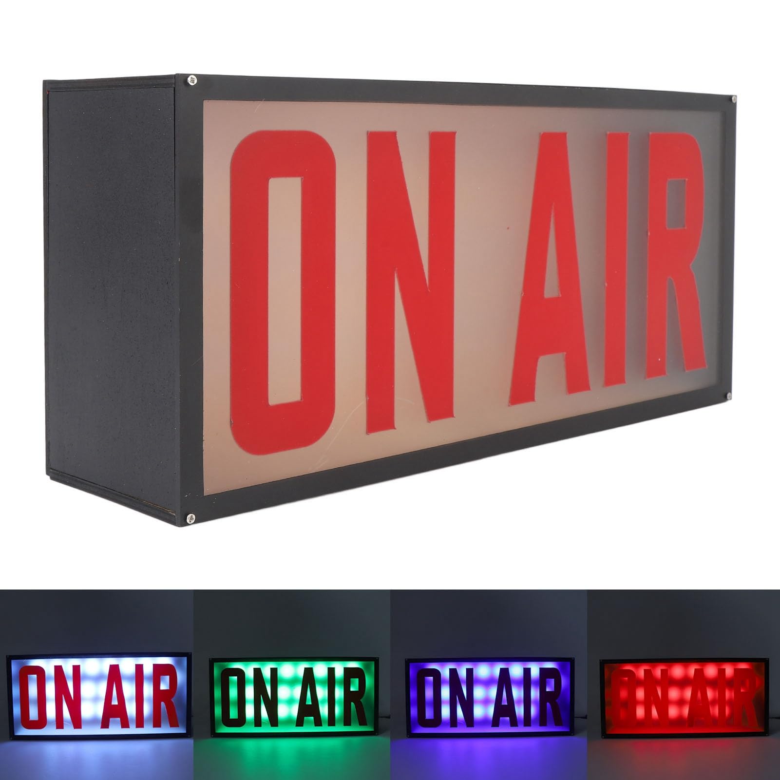 Fockety ON AIR-Lichtschild, 12 Farben, USB-betriebenes Aufnahmestudio-Schild, Podcast-Dekorschild mit an der Wand Montierbarer Fernbedienung für Live-Streaming, Podcast, Büro, Heimdekoration
