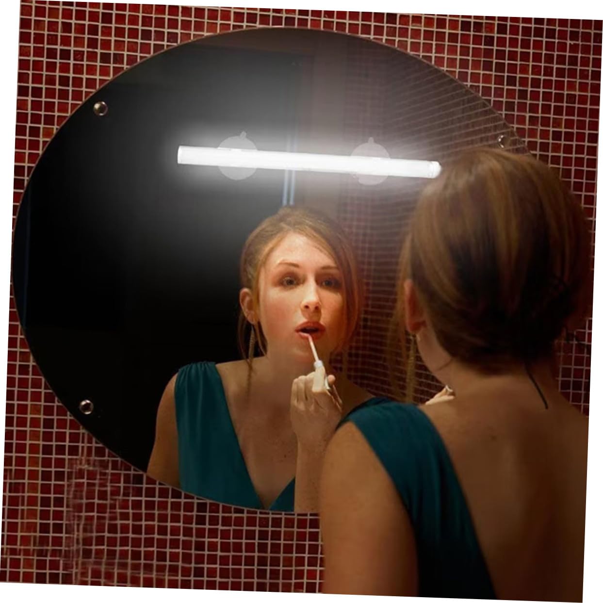 ULTECHNOVO Lámpara de Tocador de Baño LED Recargable Ventosa, Barra de Luz para Espejo, Luminaria de Pared para Interior, Luces de Tocador Modernas para Maquillaje y Baño